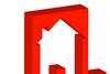 Arrow down house home household