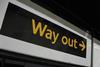 Way out sign