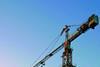 Cranes against the skyline