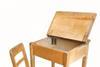 Old wooden school desk and chair