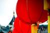 Chinese lanterns hanging in the street