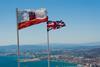 Gibraltar and Uk flag