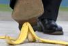 banana skin mistake slip up fall over injury