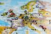 Europe map pins