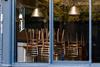 Empty restaurant, covid closure