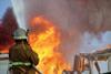 firefighter at a blaze