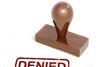claim rejection denied stamp