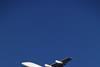 Plane against a blue sky