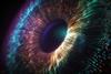 Digital waves, iris, data eye