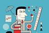 Cartoon of the perfect actuary juggling loads of jobs