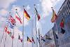 EU Parliament and flags