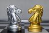 gold silver chess pieces