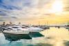 boats in the sun