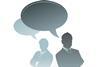 businessman speech bubble opinion