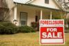 Foreclosure sign outside US home