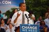 Barrack Obama with Change we need sign