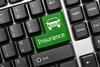 Conceptual keyboard - Insurance (green key with car icon)