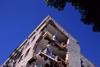 Building with corner collapsed