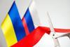 Russia Uraine flag cut ties