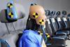 Crash dummies at Thatcham research centre in Berkshire