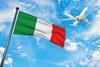 Italy flag plane