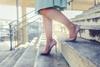 heels lady skirt