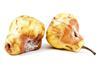 Two mouldy pears