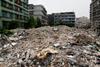 Buildings levelled in the Sichuan earthquake, Dujiangyan, Sichuan, China, May 18 2008