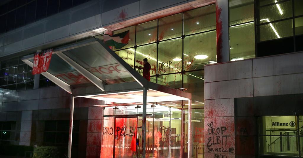 Palestine Action protestors attack multiple Allianz locations and