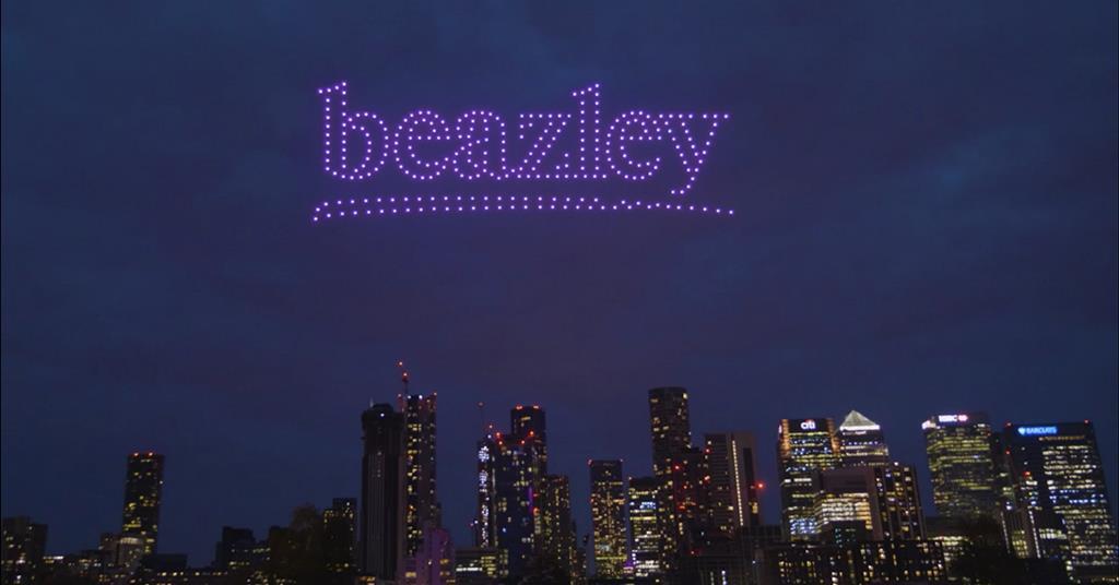 Why Beazley lit up London’s skyline with QR code made up of drones