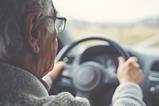 old person driving car