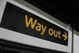 Way out sign