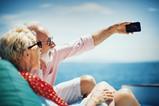 elderly couple on holiday