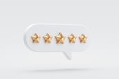five star, speech bubble
