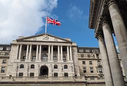 Bank of England and flag