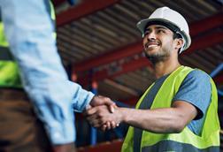 construction hand shake