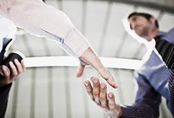 business men shake hands