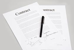 Contract signing paperwork