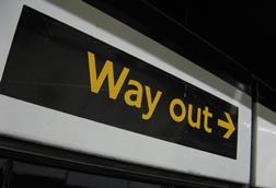 Way out sign