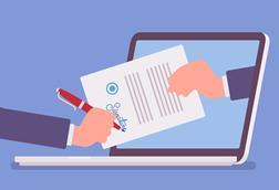 sign digital deal laptop