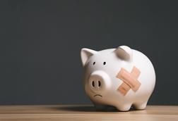 sad piggy bank