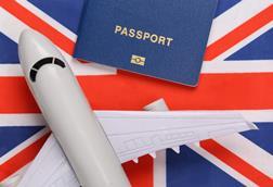 plane UK passport travel