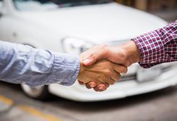 partnership car handshake