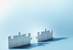 Acquisition, merger, puzzle pieces