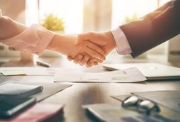 handshake man and woman