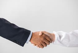 handshake suit and shirt