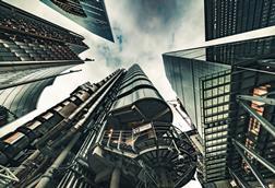 Lloyd's of London upwards sky