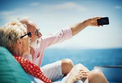 elderly couple on holiday