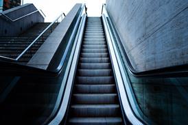 escalator, on the up