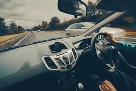 driving a car